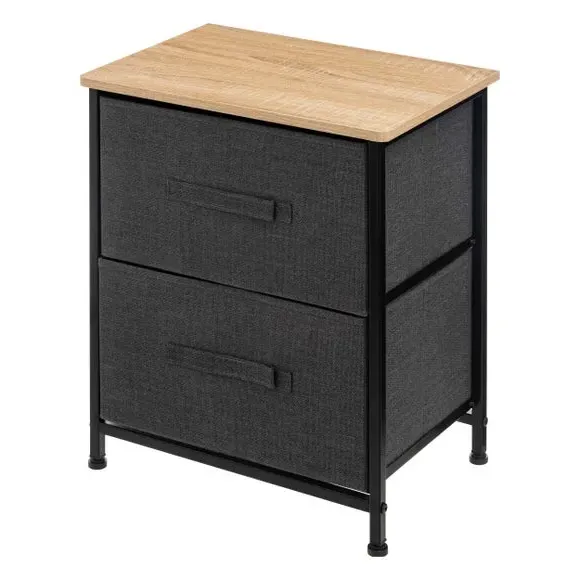 2-Drawer Storage Unit - White, Steel Frame image