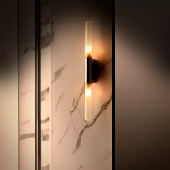 2 Light Bathroom Wall Light - Chrome, Metal
