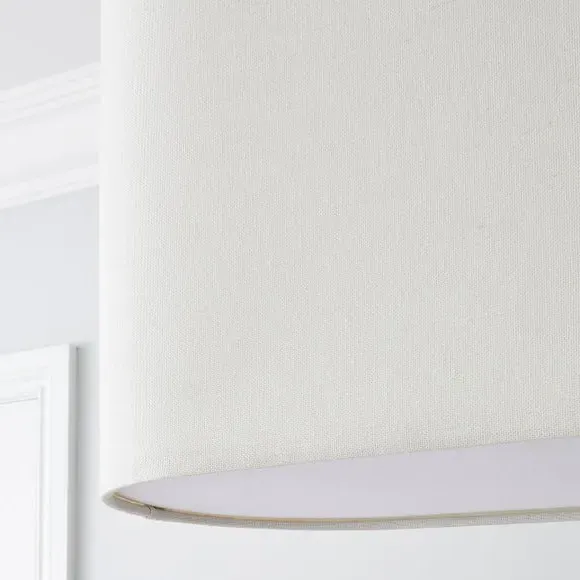 2-Light Diner Ceiling Light - White, Fabric