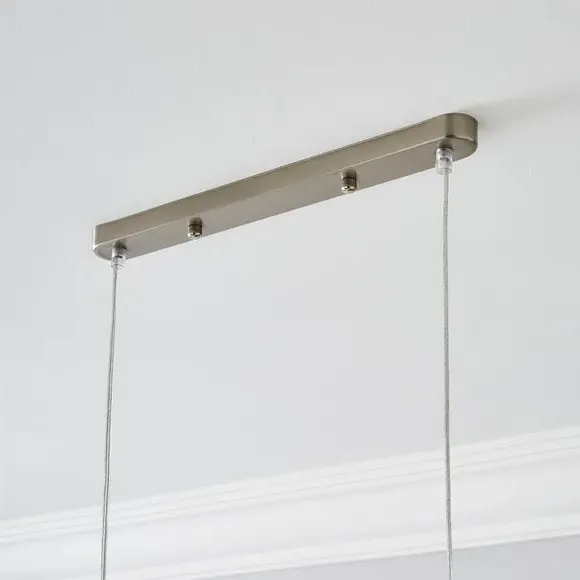 2-Light Diner Ceiling Light - White, Fabric
