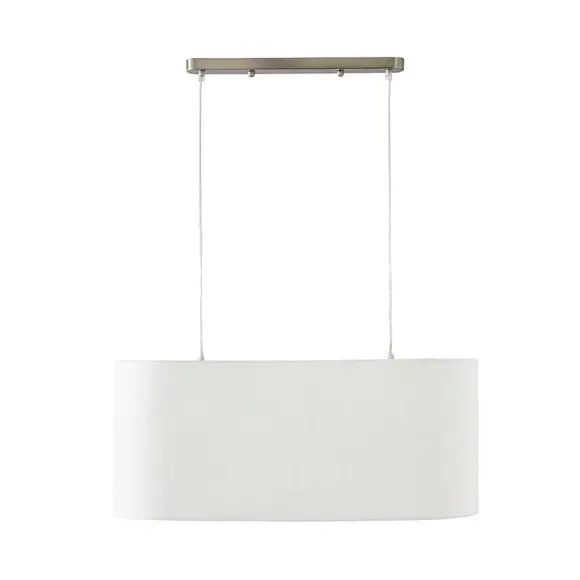 2-Light Diner Ceiling Light - White, Fabric