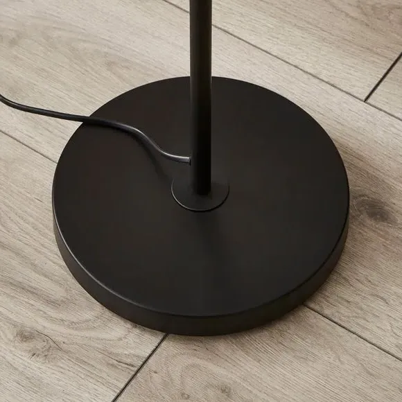 2-Light Floor Lamp Adjustable - Black, Iron