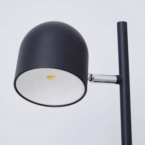 2-Light Floor Lamp Touch Dimmable - Black
