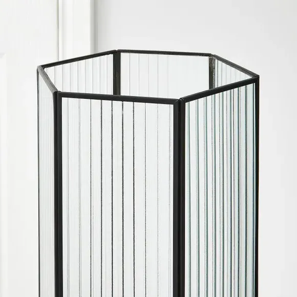 2-Light Floor Lamp with Foot Switch - Black