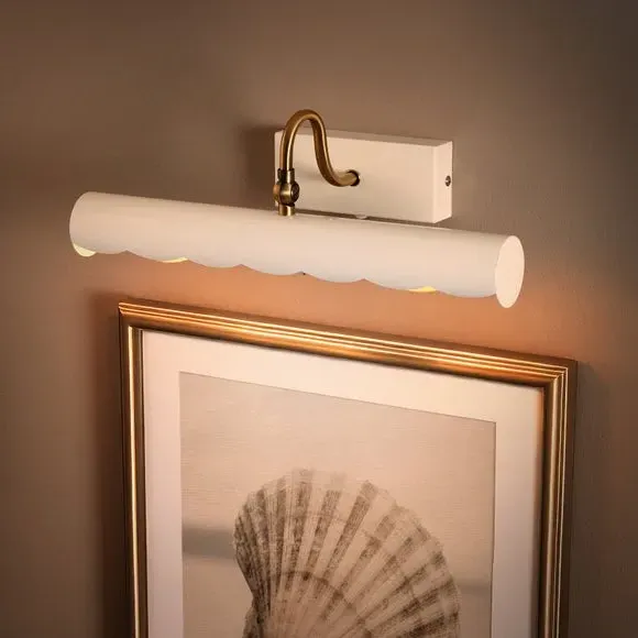 2-Light Picture Wall Light - Off-White, Metal