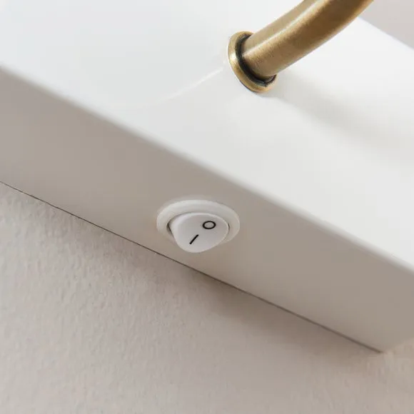 2-Light Picture Wall Light - Off-White, Metal