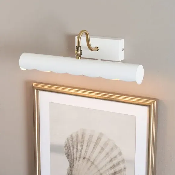 2-Light Picture Wall Light - Off-White, Metal