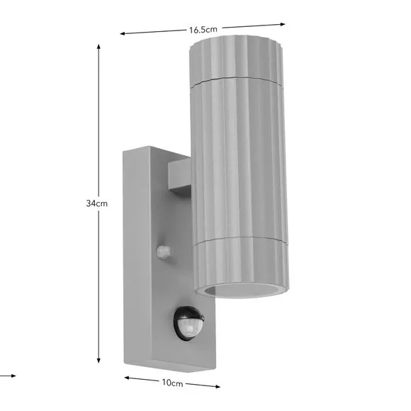 2 Light PIR Outdoor Wall Light - Sage