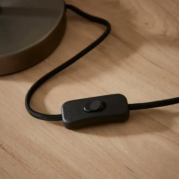 2-Light Table Lamp Industrial Style - Gold, Glass