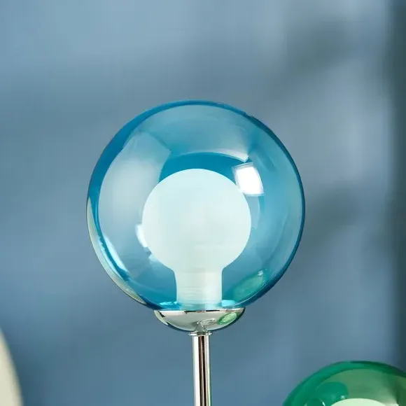 2-Light Table Lamp with Switch - Chrome