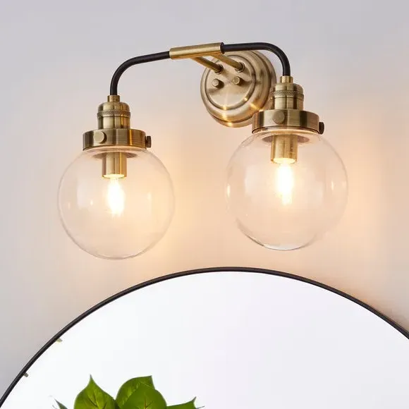 2 Light Wall Light - Antique Brass image