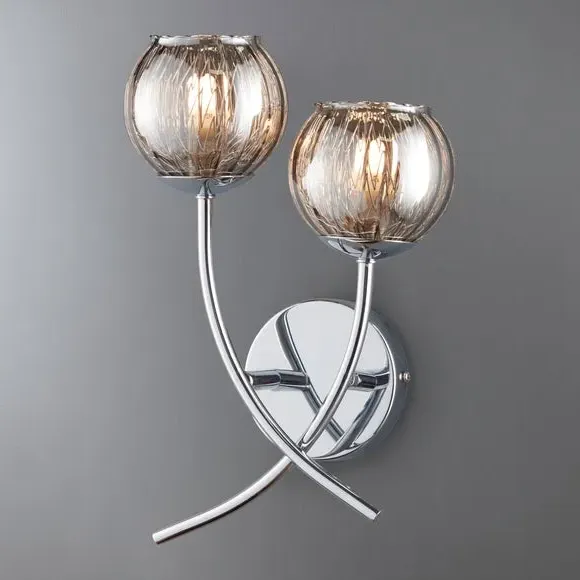 2-Light Wall Light Dimmable - Silver, Chrome image