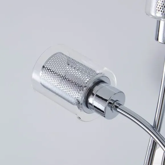 2-Light Wall Light with Curved Arms - Chrome