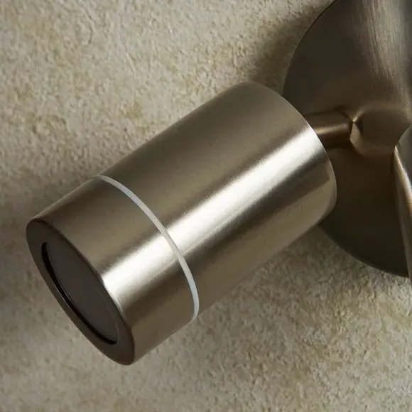 2-Light Wall Spotlight Adjustable - Silver Steel