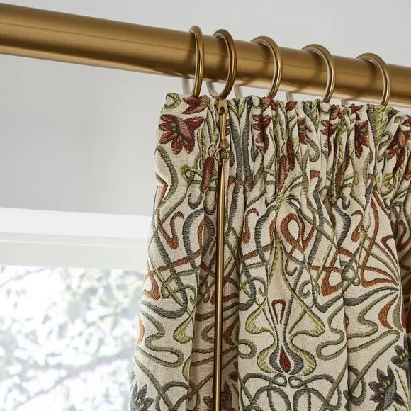 2-Pack Curtain Draw Rods - Antique Gold, Metal image