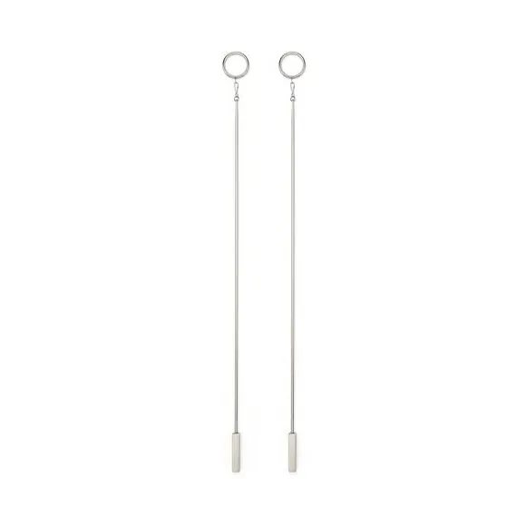 2-Pack Curtain Draw Rods - Antique Silver, Metal