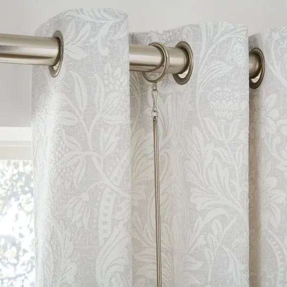 2-Pack Curtain Draw Rods - Antique Silver, Metal