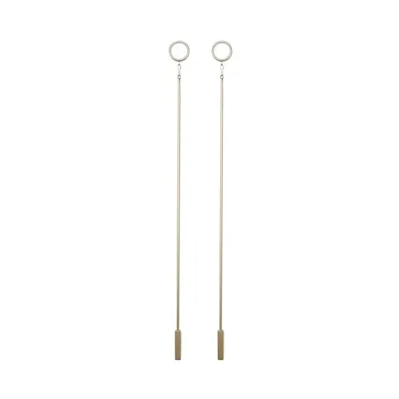 2-Pack Curtain Draw Rods - Brushed Gold, Metal