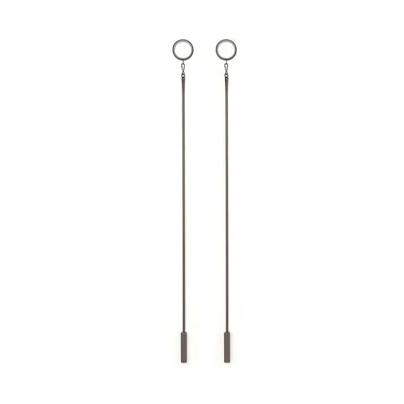 2-Pack Curtain Draw Rods - Cocoa, Metal