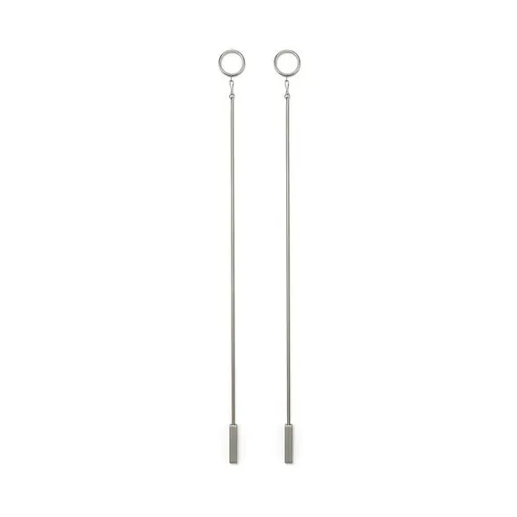 2-Pack Curtain Draw Rods - Nickel, Metal