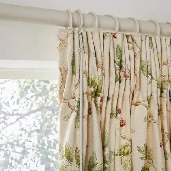 2-Pack Curtain Draw Rods - Sandstone, Metal