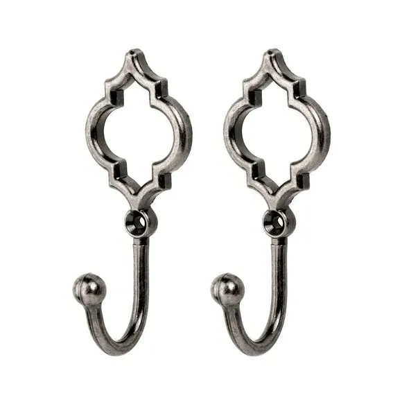 2-Pack Curtain Hooks Diamond Shape - Pewter, Metal image