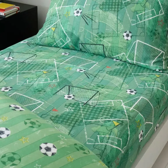 2-Pack Fitted Bed Sheets - Green, Polycotton image