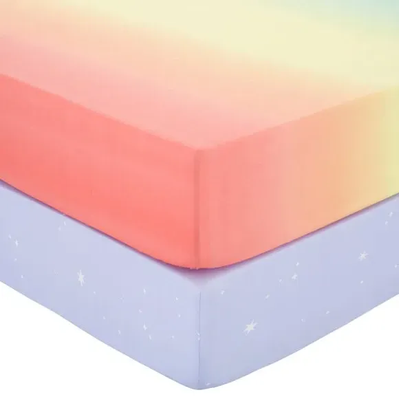 2-Pack Fitted Sheets - Multicolor, Polycotton