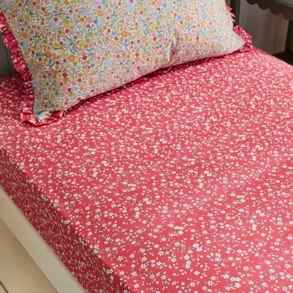 2-Pack Fitted Sheets with Frill - Multicolor, Cotton