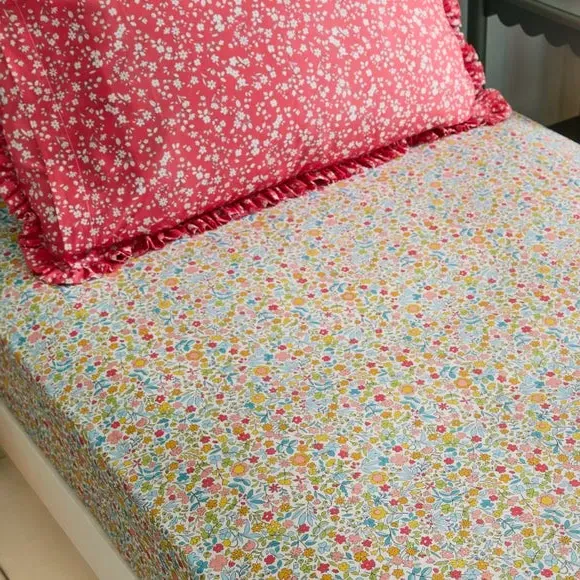 2-Pack Fitted Sheets with Frill - Multicolor, Cotton image