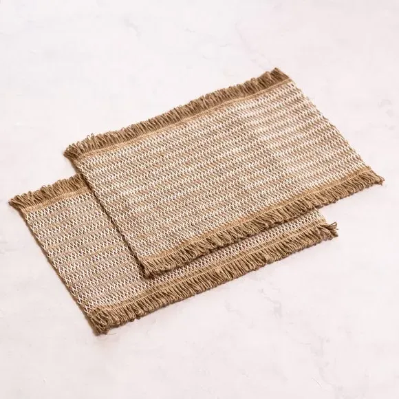 2-Pack Rectangle Placemats - Natural, Jute image