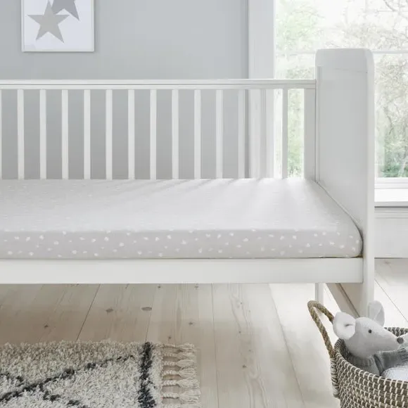 2-Pack Spotted Fitted Sheets - Grey, Cotton