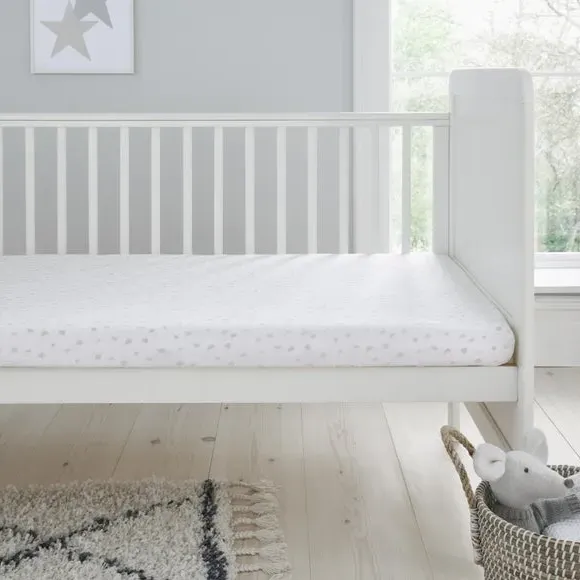 2-Pack Spotted Fitted Sheets - Grey, Cotton