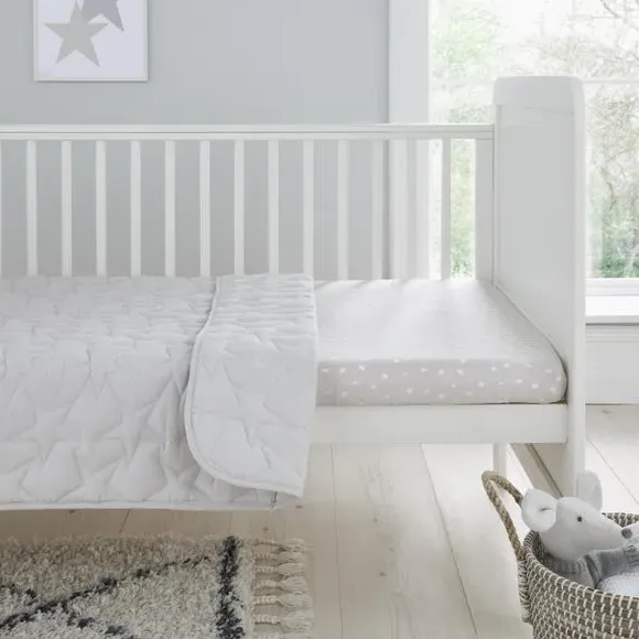 2-Pack Spotted Fitted Sheets - Grey, Cotton
