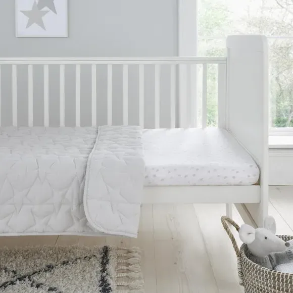 2-Pack Spotted Fitted Sheets - Grey, Cotton