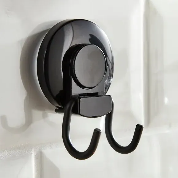 2-Pack Wire Suction Hooks - Black