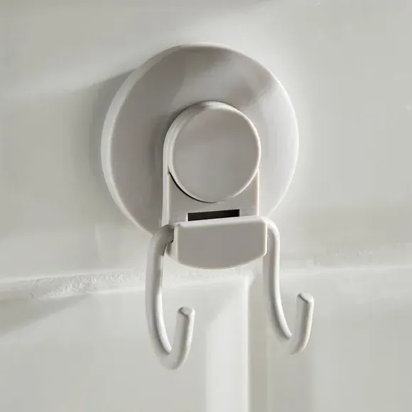 2-Pack Wire Suction Hooks - Grey