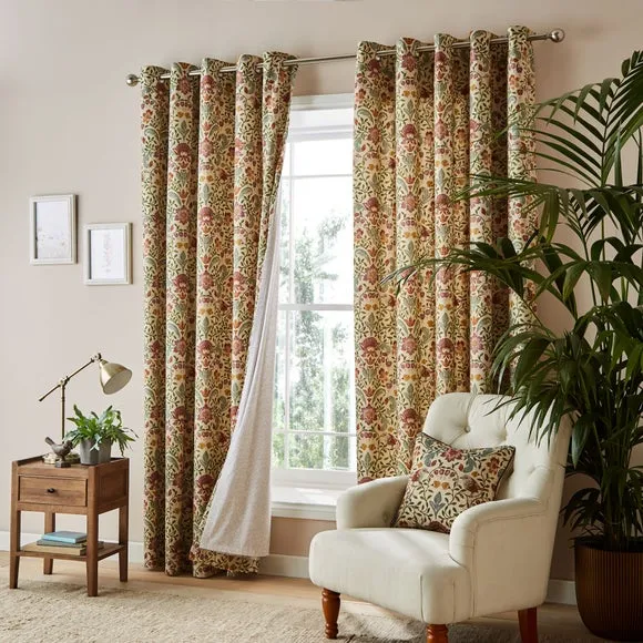 2-Panel Eyelet Curtain Linings - Natural