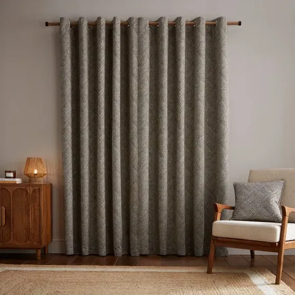 2-Panel Eyelet Curtains Global Design - Light Brown
