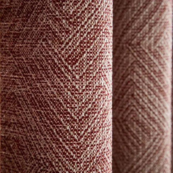 2-Panel Eyelet Curtains Global Design - Red