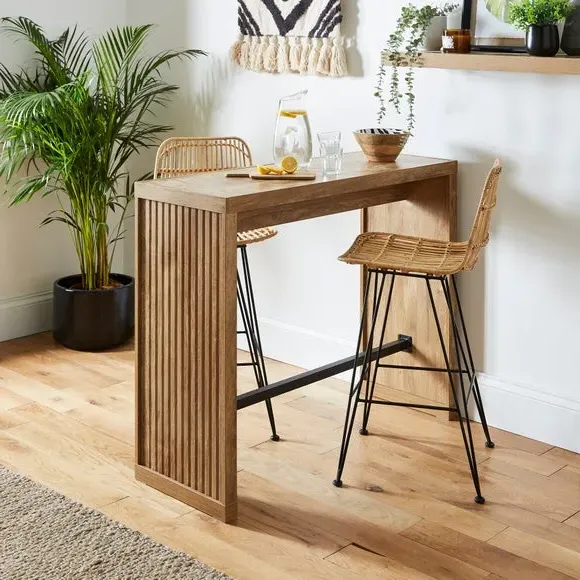 2-Seater Bar Table Set with Stools - Natural image