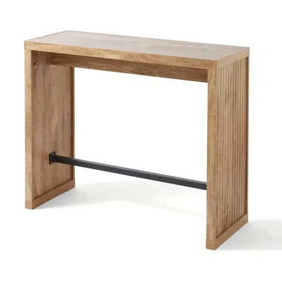 2-Seater Bar Table - Wood Effect, Metal