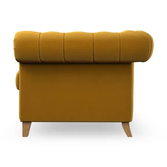 2-Seater Chesterfield Sofa - Amber, Velvet