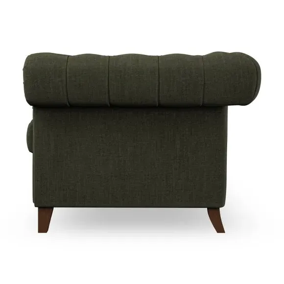 2-Seater Chesterfield Sofa - Green, Chenille