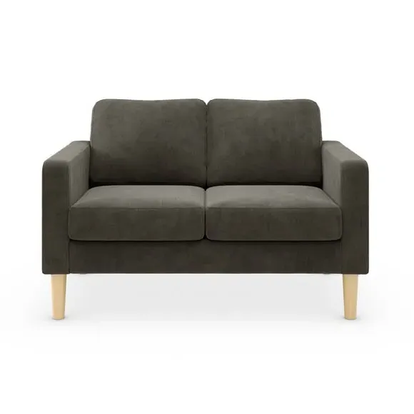 2-Seater Compact Sofa - Charcoal, Corduroy