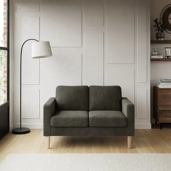 2-Seater Compact Sofa - Charcoal, Corduroy image