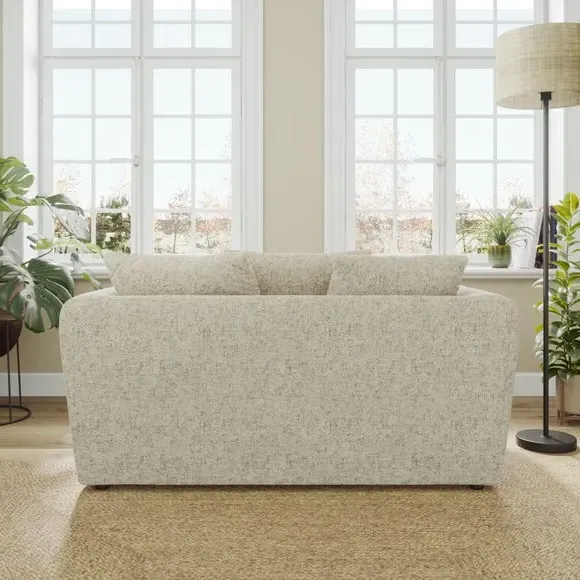 2-Seater Curved Arm Sofa - Mushroom, Chenille