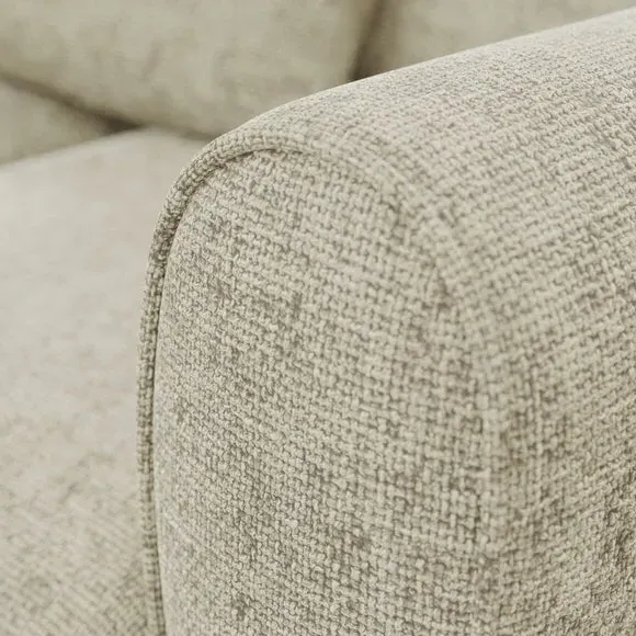 2-Seater Curved Arm Sofa - Mushroom, Chenille