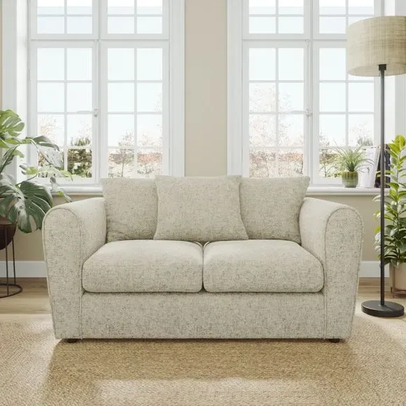 2-Seater Curved Arm Sofa - Mushroom, Chenille image