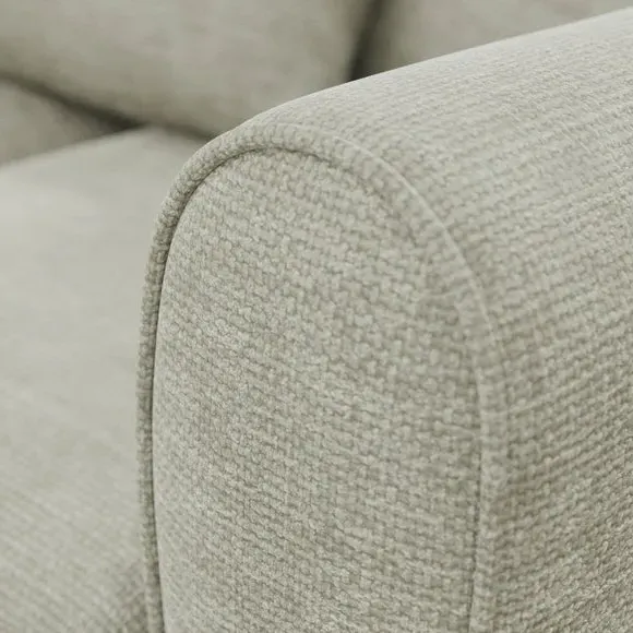 2-Seater Curved Arm Sofa - Silver, Chenille